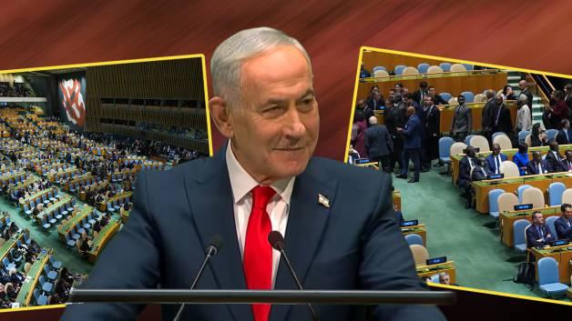 Katil Netanyahu'ya BM'de şok! Dünya yüz çevirdi: İşte o tarihi anlar