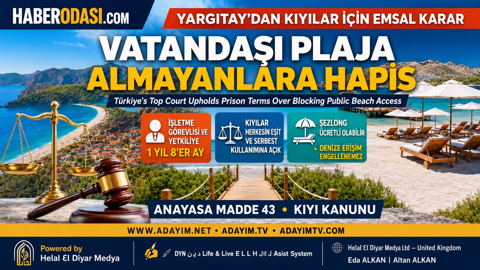 YARGITAY’DAN KIYILAR İÇİN EMSAL KARAR  PLAJDAN ZORLA UZAKLAŞTIRANLARA 1 YIL 8’ER AY HAPİS