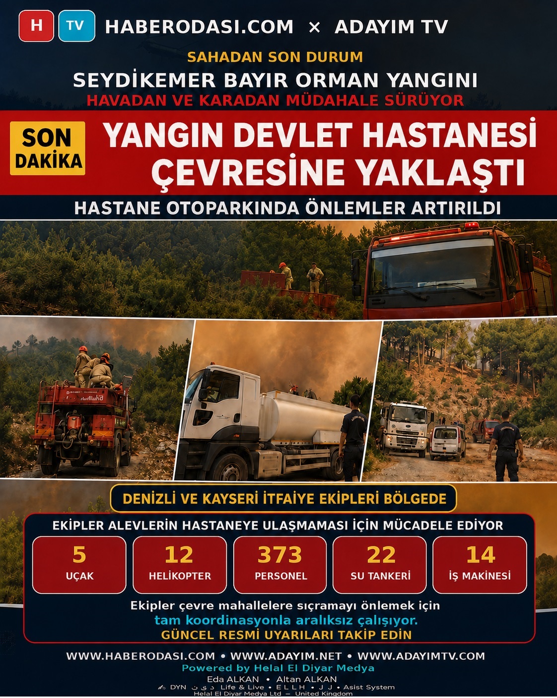 SEYDİKEMER YANGINI DEVLET HASTANESİ ÇEVRESİNE YAKLAŞTI 🚨 SON DAKİKA | HASTANE ÇEVRESİNDE KRİTİK MÜCADELE