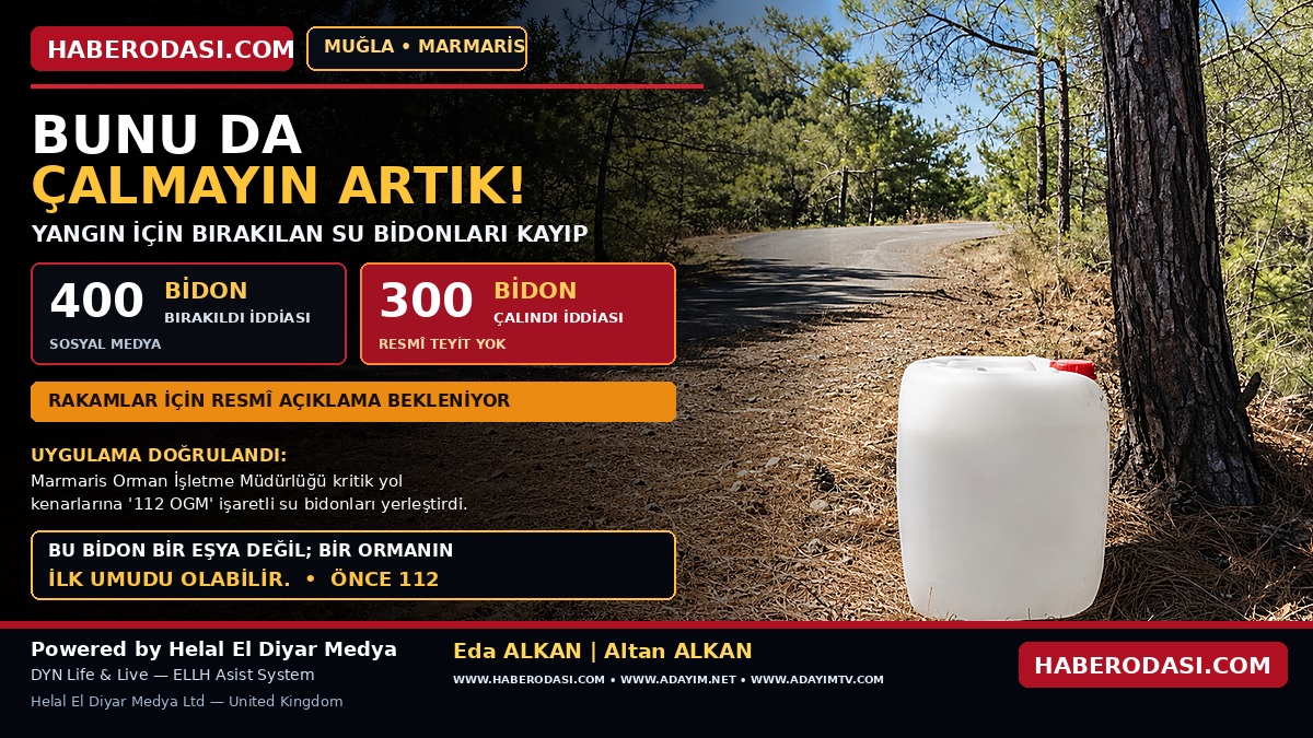 YUH ARTIK BUNU DA ÇALMAYIN MUGLA FETHİYE BODRUM ve Marmaris’te yangına ilk müdahale için bırakılan su bidonları kayıp