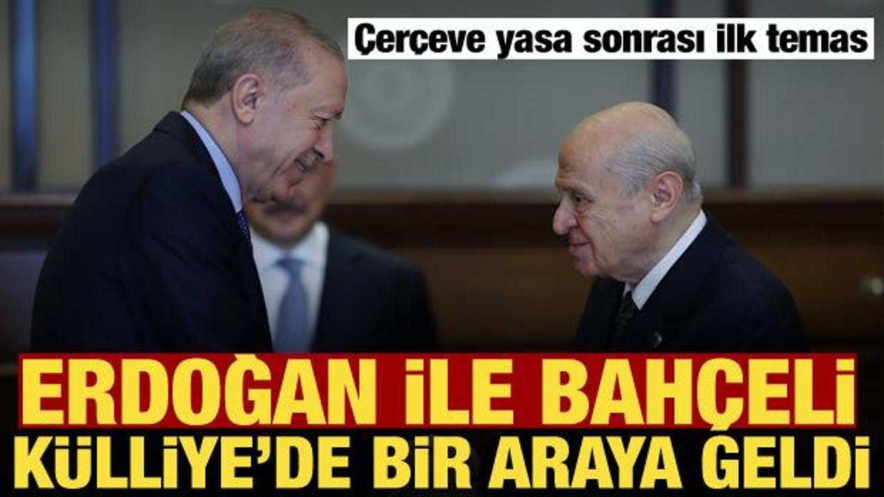 Son Dakika: Erdoğan ile Bahçeli Külliye'de bir araya geldi