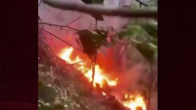 Brezilya'da turistleri taşıyan helikopter düştü