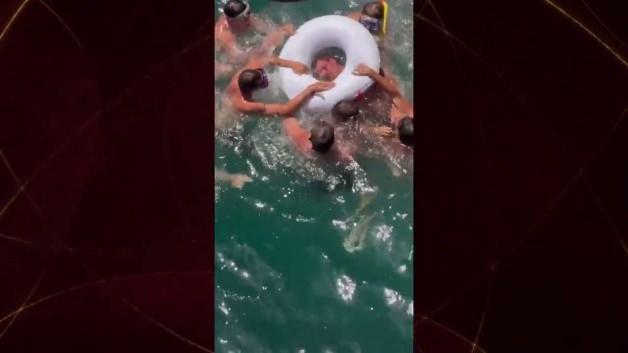 Yüksek atlama sporcusu suya çakıldı, ölümden döndü