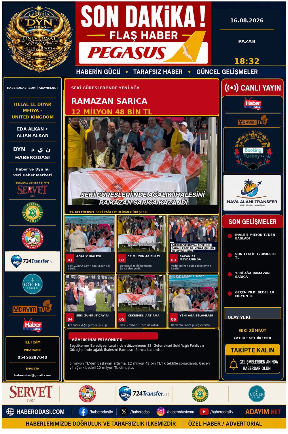 SON DAKİKA  Seki Yağlı Güreşleri’nde Ağalık İhalesini 12 Milyon 48 Bin TL ile Ramazan Sarıca Kazandı