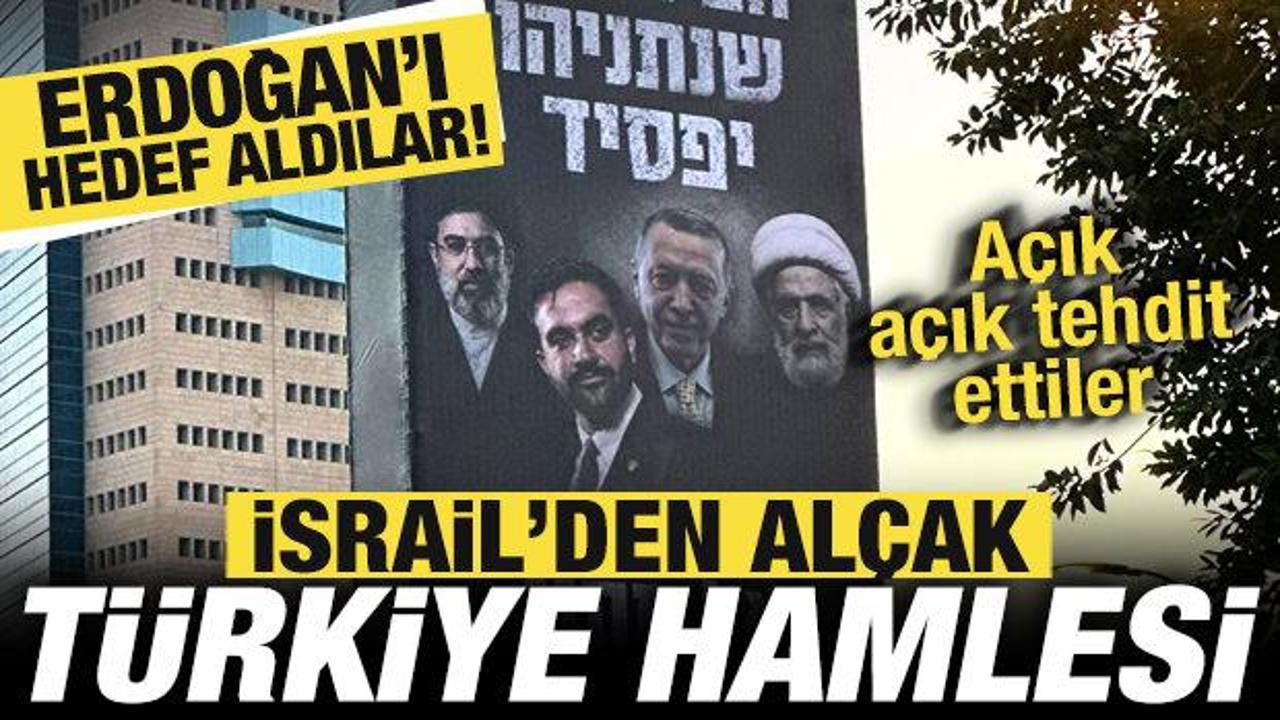 İsrail'den alçak seçim hamlesi! Tel Aviv sokaklarına astılar: Başkan Erdoğan hedef alındı