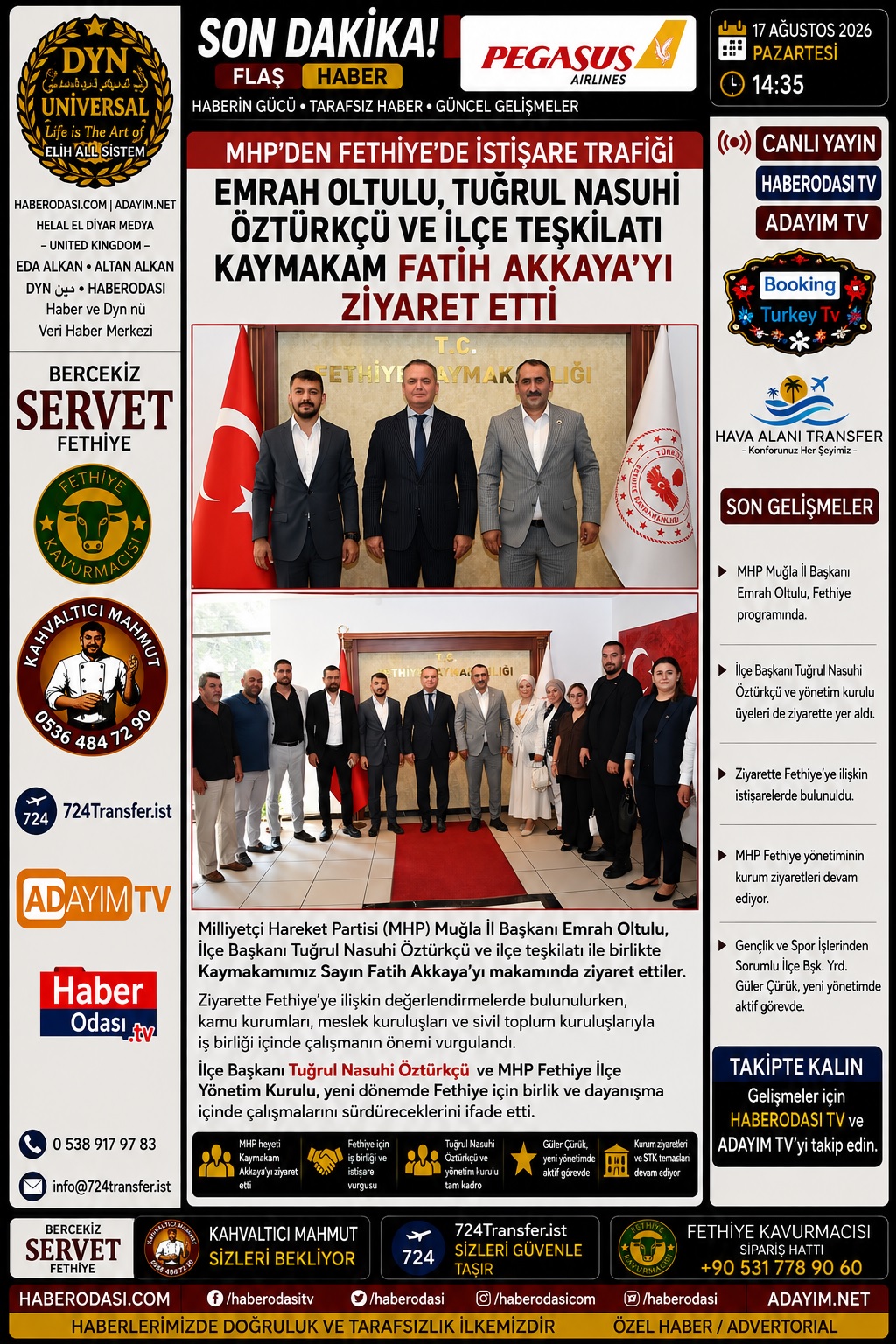 🔴 ÖZEL HABER | MHP’DEN FETHİYE’DE KAMU KURUMLARIYLA İSTİŞARE TRAFİĞİ