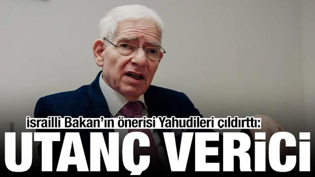 İsrailli Bakan'ın "Filistin" önerisi Yahudileri çıldırttı: Utanç verici
