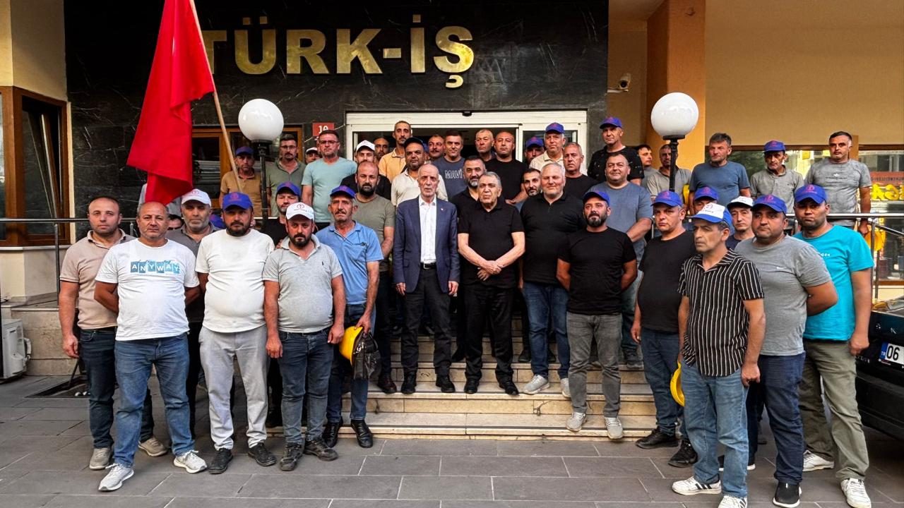 Alacakları ödenen Doruk Madencilik mağduru işçiler, Başkan Atalay'a teşekkür etti