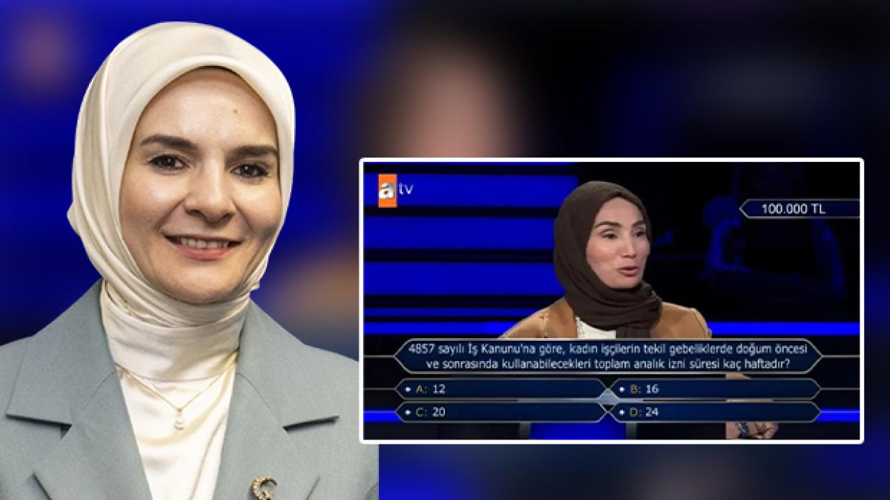 100 bin TL'lik soruyu bilemedi! Cevabı bakan paylaştı!
