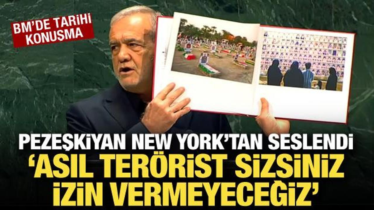 Son dakika... Pezeşkiyan BM Kürsüsünde seslendi: Savaşı biz başlatmadık, korkmuyoruz