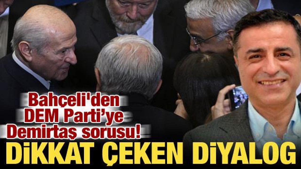 Bahçeli'den DEM Parti heyetine Demirtaş sorusu: Selamımı söyleyin!