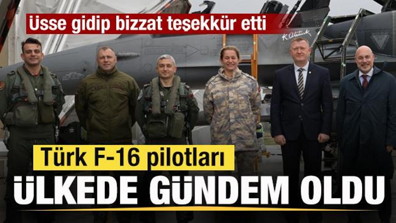 Türk F-16 pilotları ülkede gündem oldu! Savunma bakanı üsse gidip bizzat teşekkür etti