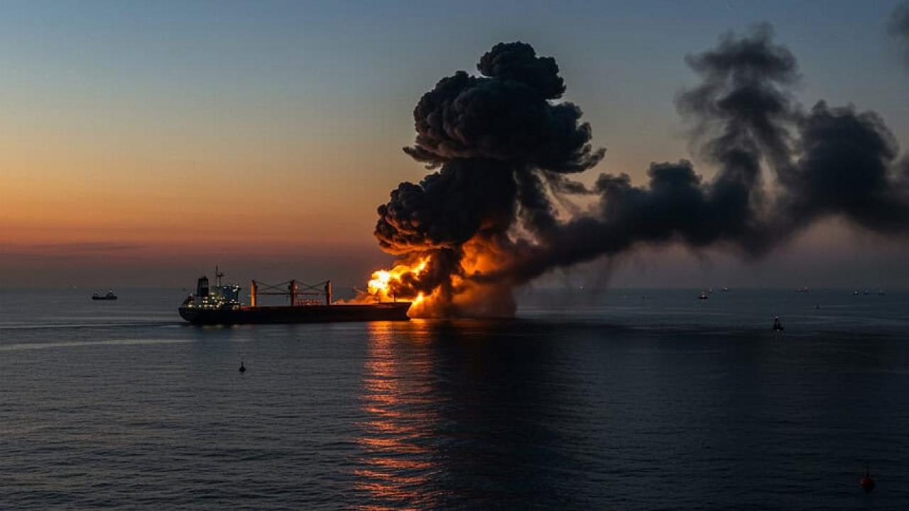 Hürmüz Boğazı’nda petrol tankeri mayına çarptı! İran’dan sert mesaj